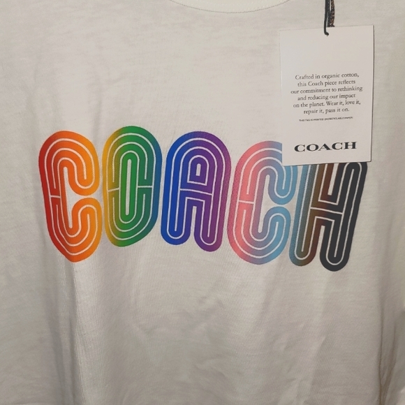 NWT Coach Rainbow 🌈  Logo T Shirt - Picture 2 of 5